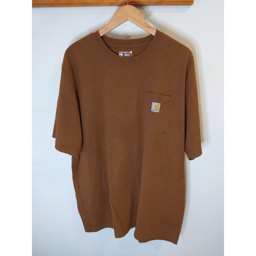 Carhartt Brown Pocket T-Shirt Loose Fit Workwear Streetwear Classic XL